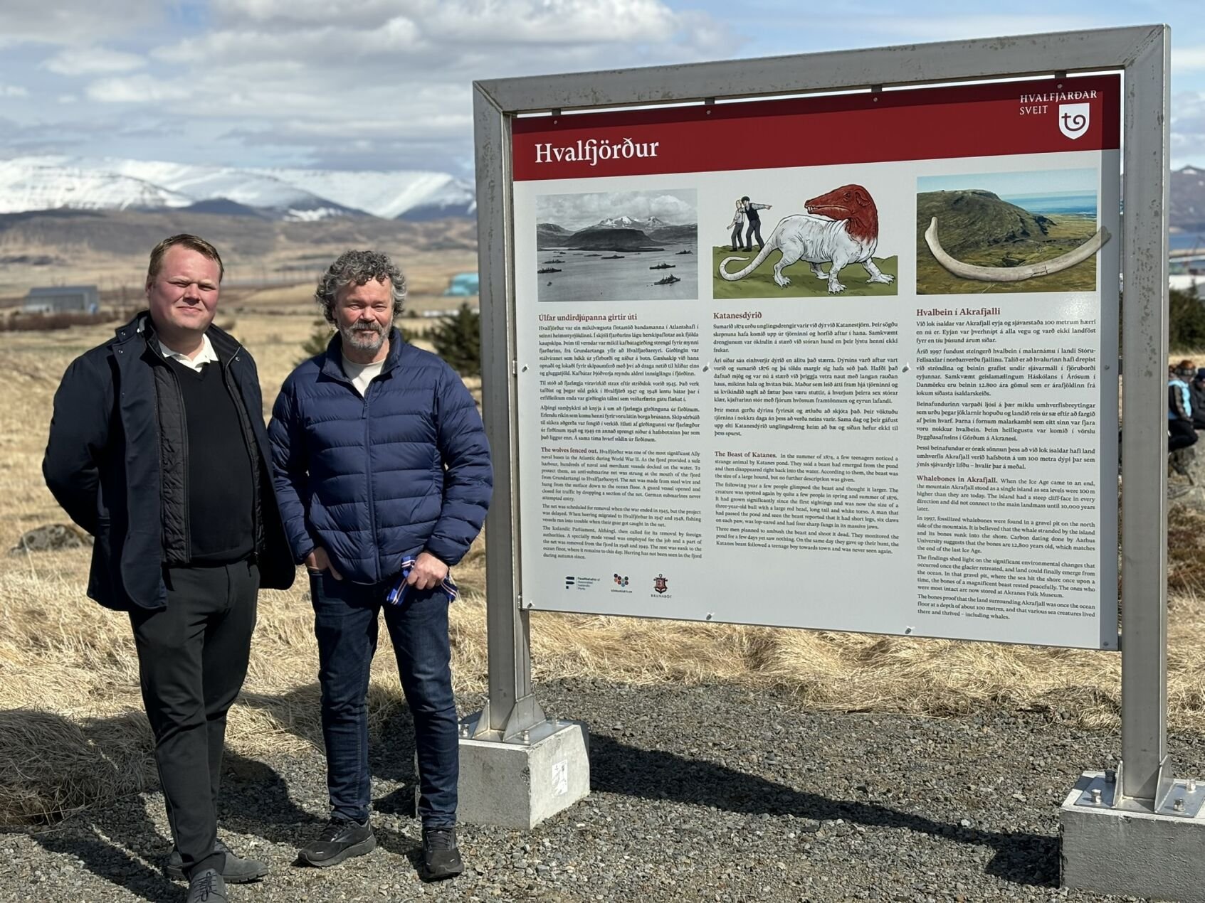 Birkir Snær Guðlaugsson, formaður Menningar- og markaðsnefndar Hvalfjarðarsveitar og Jón Allansson, deildarstjóri Byggðasafnis  í Görðum.