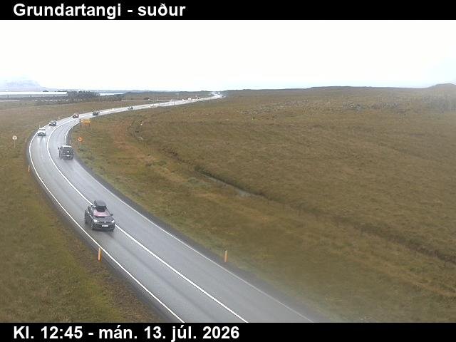 Svipmynd af þjóðvegi 1 í Hvalfjarðarsveit