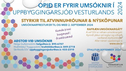 Opnað fyrir umsóknir í Uppbyggingarsjóð Vesturlands