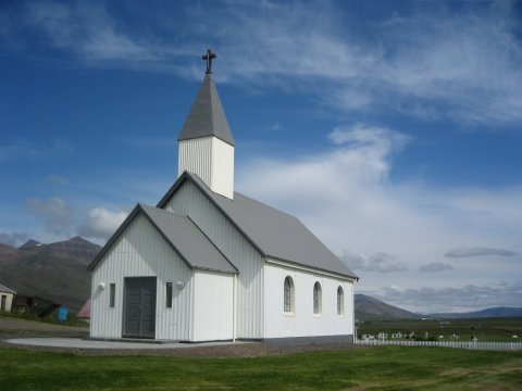 Söguskilti afhjúpað við Leirá