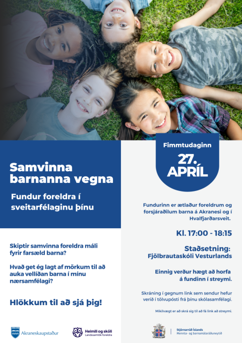 Fræðslufundur fyrir foreldra/forráðamenn